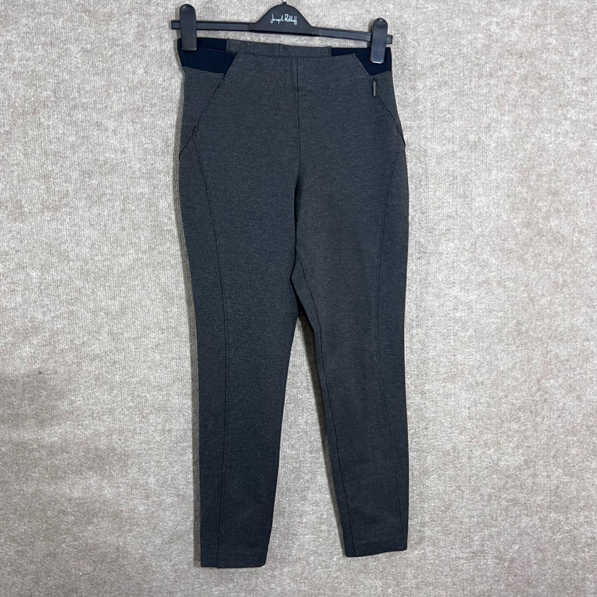 Tahari Leggings Womens Small Gray Elastic Waist Stretch Ponte Knit Career