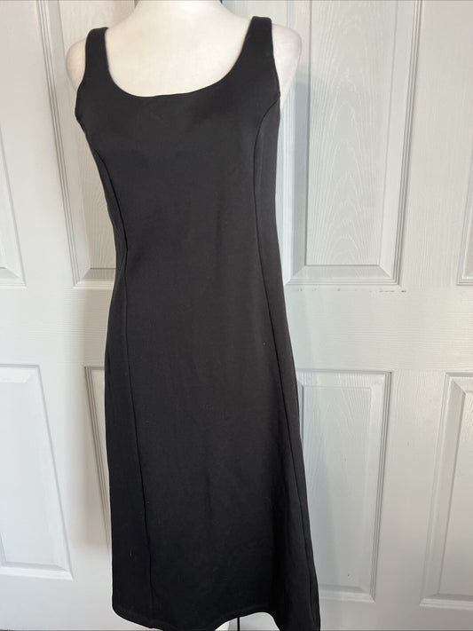 Vtg TravelSmith Coolmax Polyester Blend Sleeveless Dress 34B MIDI Size USA Made