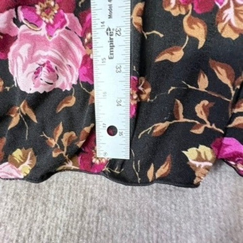 Vtg Jaclyn Smith Classic Plus Size 2X Maxi Skirt Floral Print Elastic Waist