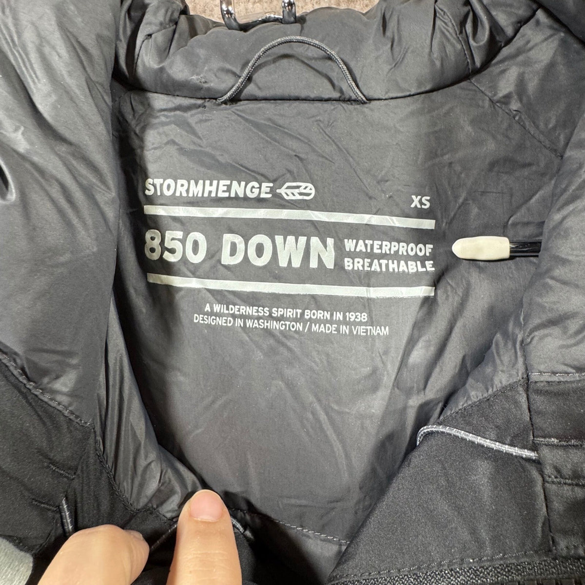REI Stormhenge 850 Down Waterproof Breathable Jacket Women's XS Black