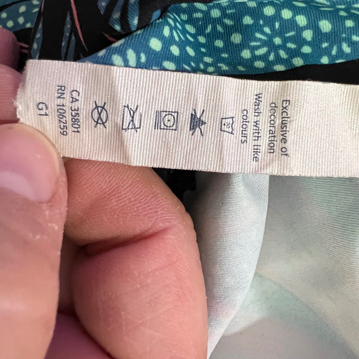 Lululemon Leggings Womens 8 Blue Palm Print High Rise Yoga Athletic
