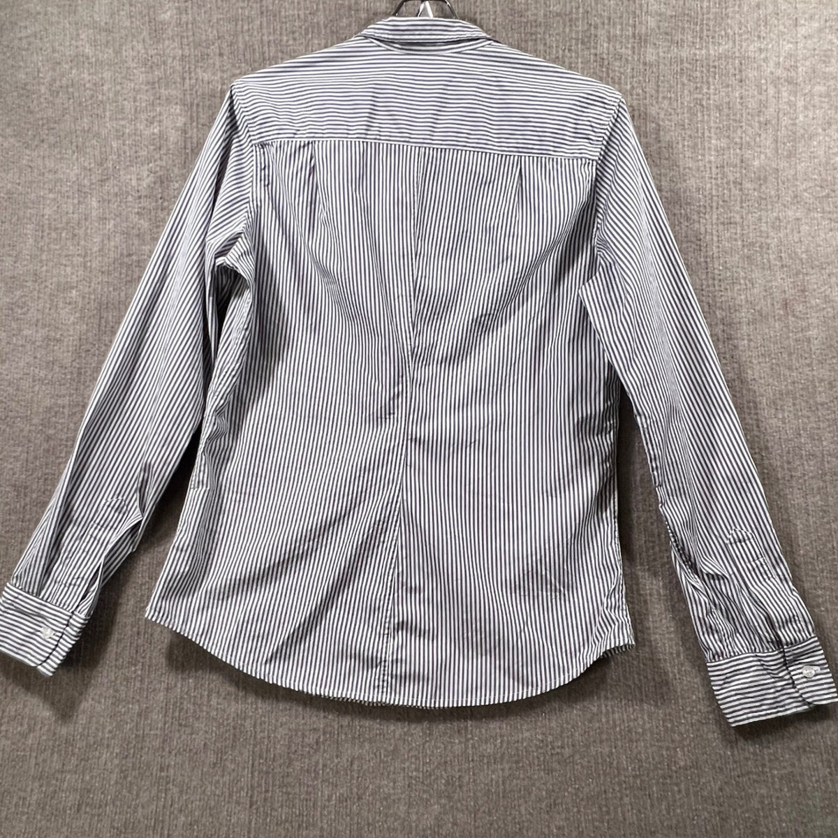 Frank & Eileen Barry Striped Button Down Shirt Women's Medium Blue White Cotton