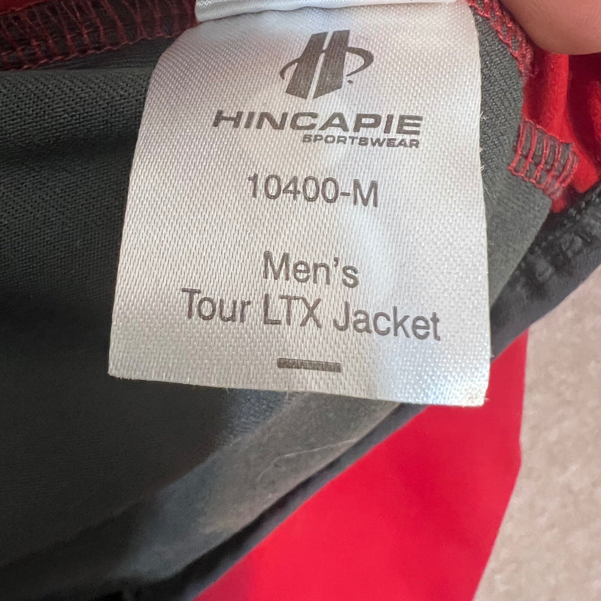 Hincapie Tour LTX Jacket Men L Technical Red Grey Full Zip Cycling Windbreaker