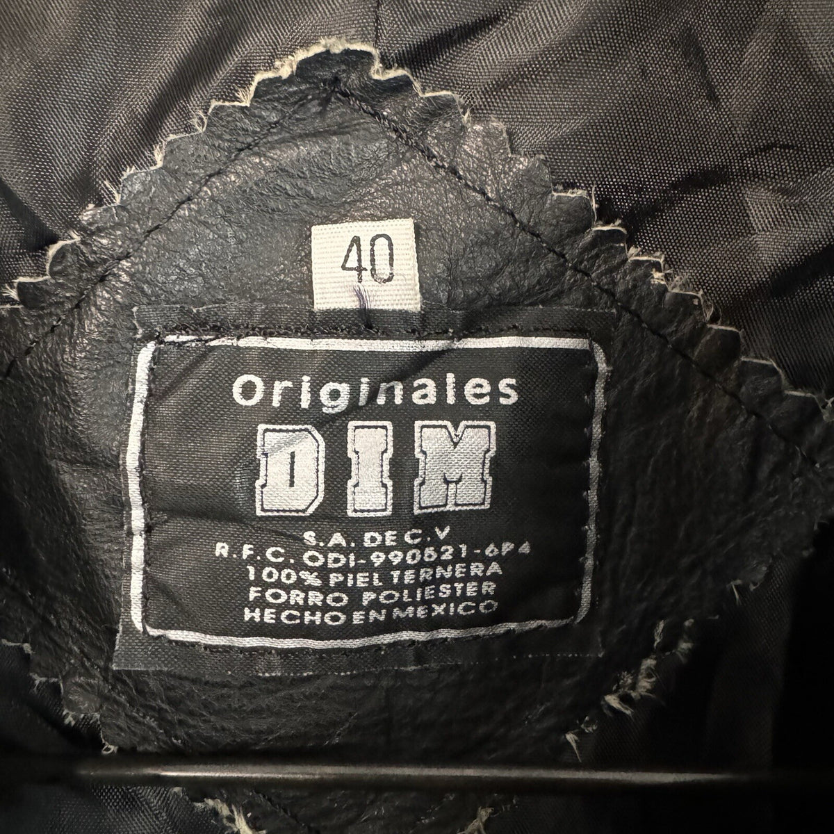 DIM Originales Men Sz 40 Black Leather Blazer Western Country