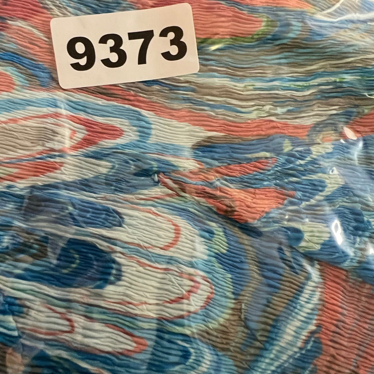 Flair Marbled Plisse Pleated Midi Skirt L Blue Pink Abstract Art To Wear Y2K
