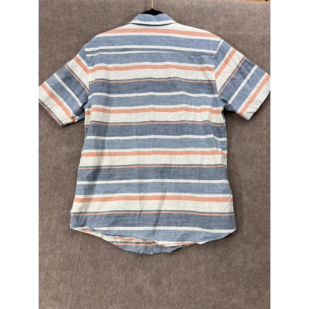 Ocean Current Mens Large Striped Shirt Short Sleeve Button Down Casual