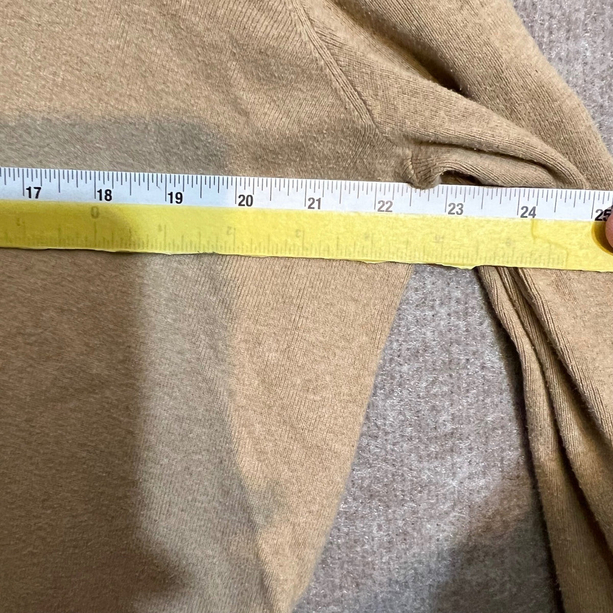 Polo Ralph Lauren V Neck Sweater Mens XL Tan Pima Cotton Pony Logo Preppy