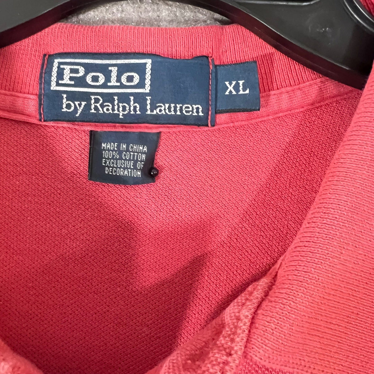 Polo Ralph Lauren Polo Shirt Mens XL Pink Short Sleeve Pique Classic Preppy