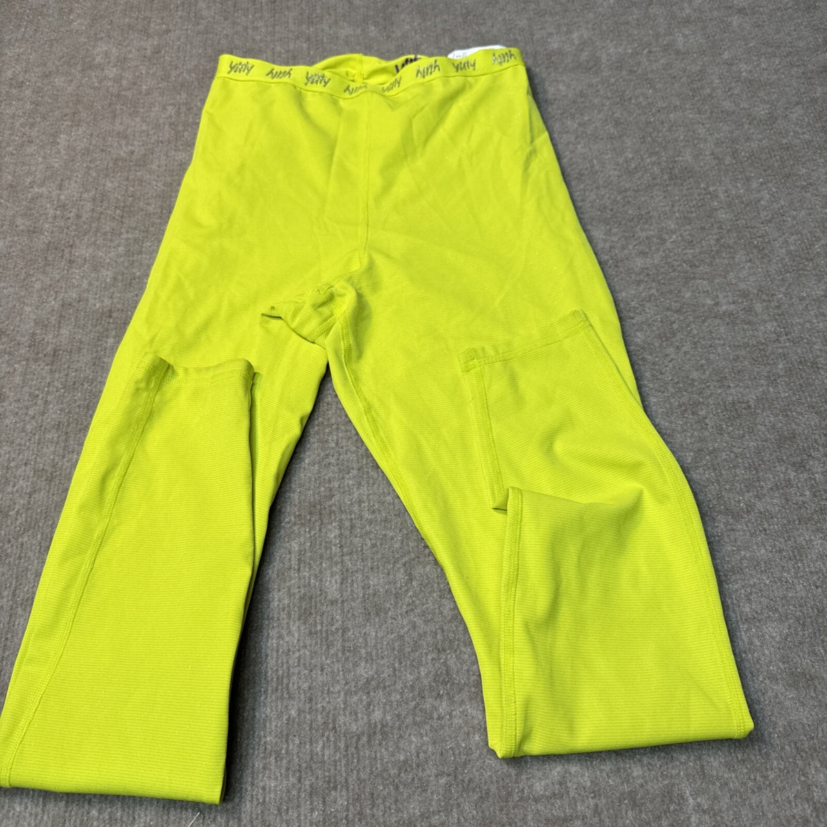 Yitty Neon Sm Women's Spotlight Shaping Ruched Legging Shimmered Iconic Yellow