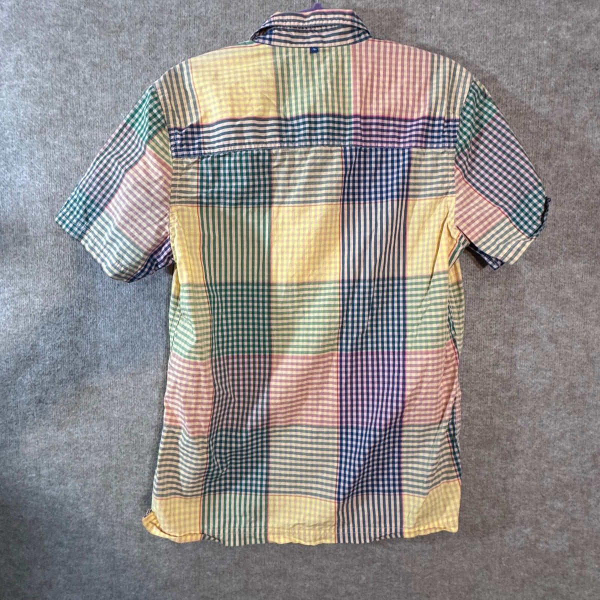 Scotch & Soda Button Down Shirt Mens Small Multi Color Plaid Organic Cotton