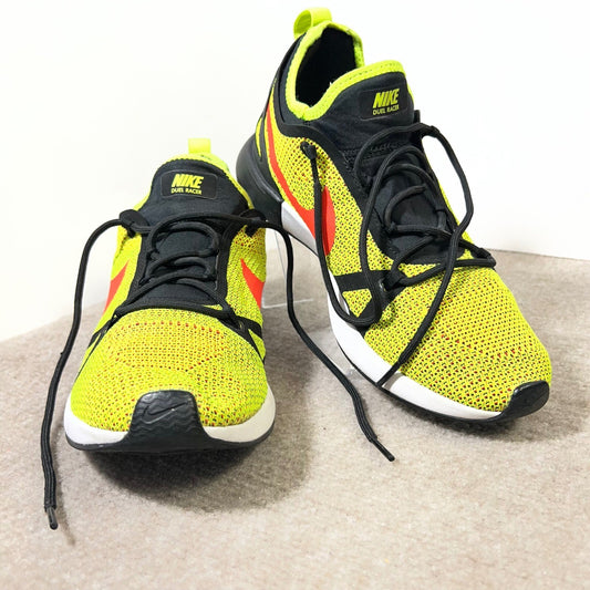 Nike Duel Racer Women Size 10 Volt Bright Crimson Black Sneakers Sporty Neon