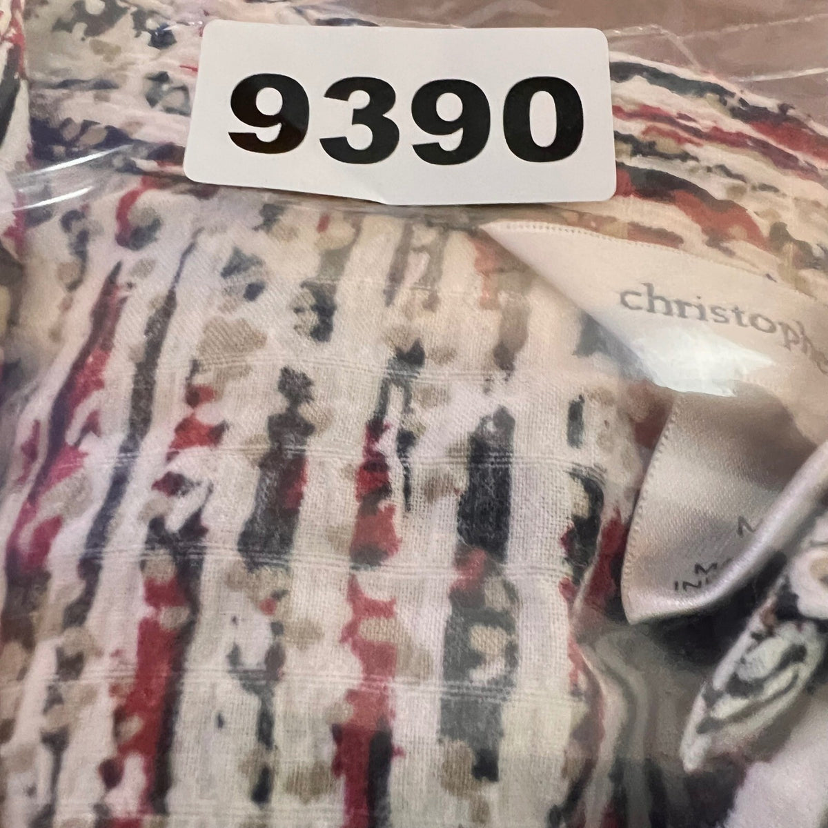 Christopher & Banks Button Up Shirt Womens Medium Abstract Stripe Seersucker