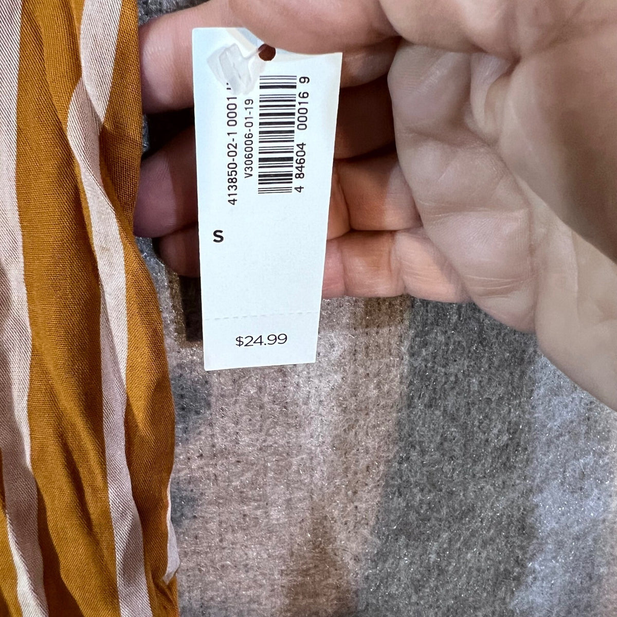 Old Navy Tank Top Womens Small Mustard Yellow White Striped High Neck Sleeveless