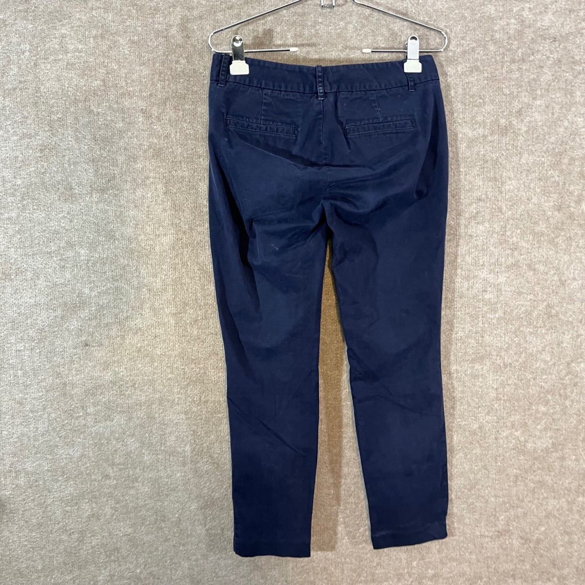 J Crew Factory Frankie Chino Pants Womens 4 Navy Stretch Slim Ankle 08621