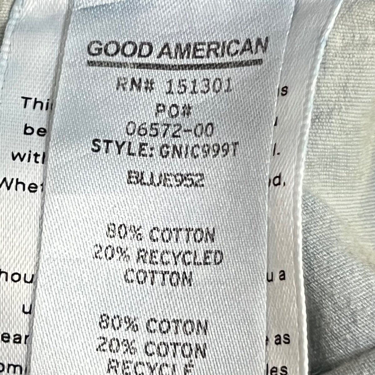 Good American Straight Leg Jeans Women 6/28 Blue Medium Wash High Rise Raw Hem