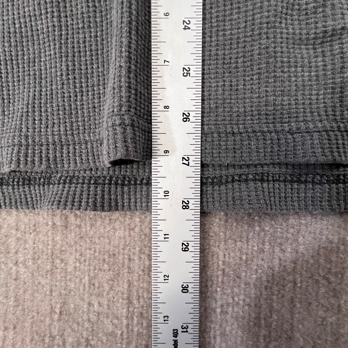Vintage Structure Y2k USA Mens XL Gray Long Sleeve Waffle Knit Thermal Shirt