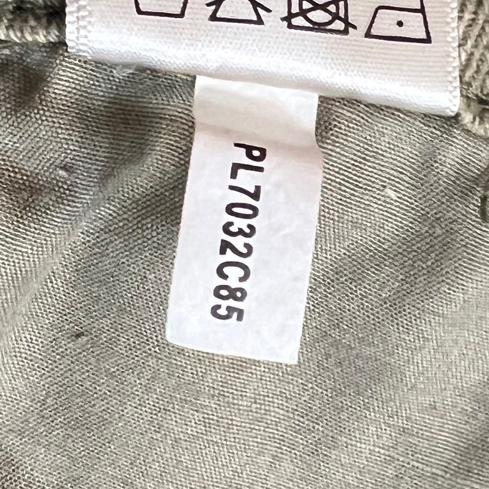 PTCL Ethikal Wide Leg Jeans Women 28 Olive Green Frayed Seam Raw Hem Grunge