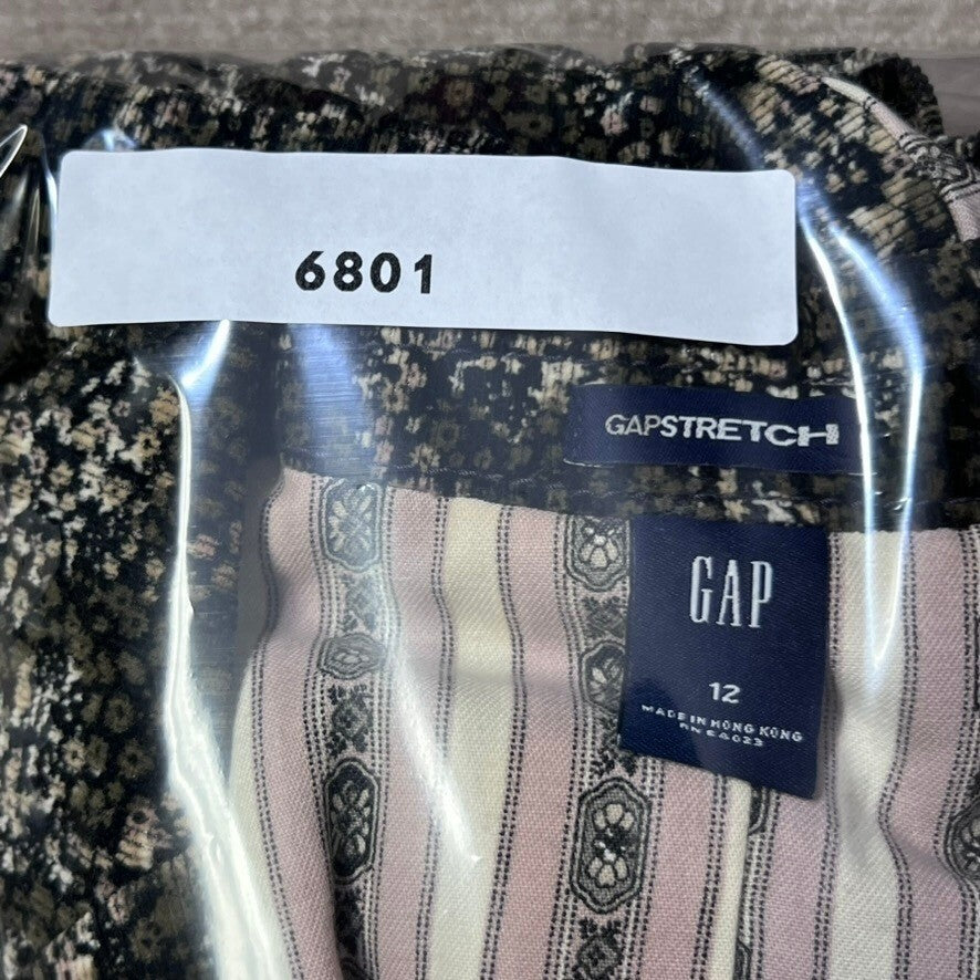 Gap Women's Floral Corduroy Blazer Jacket GAP STRETCH Size 12 Academia