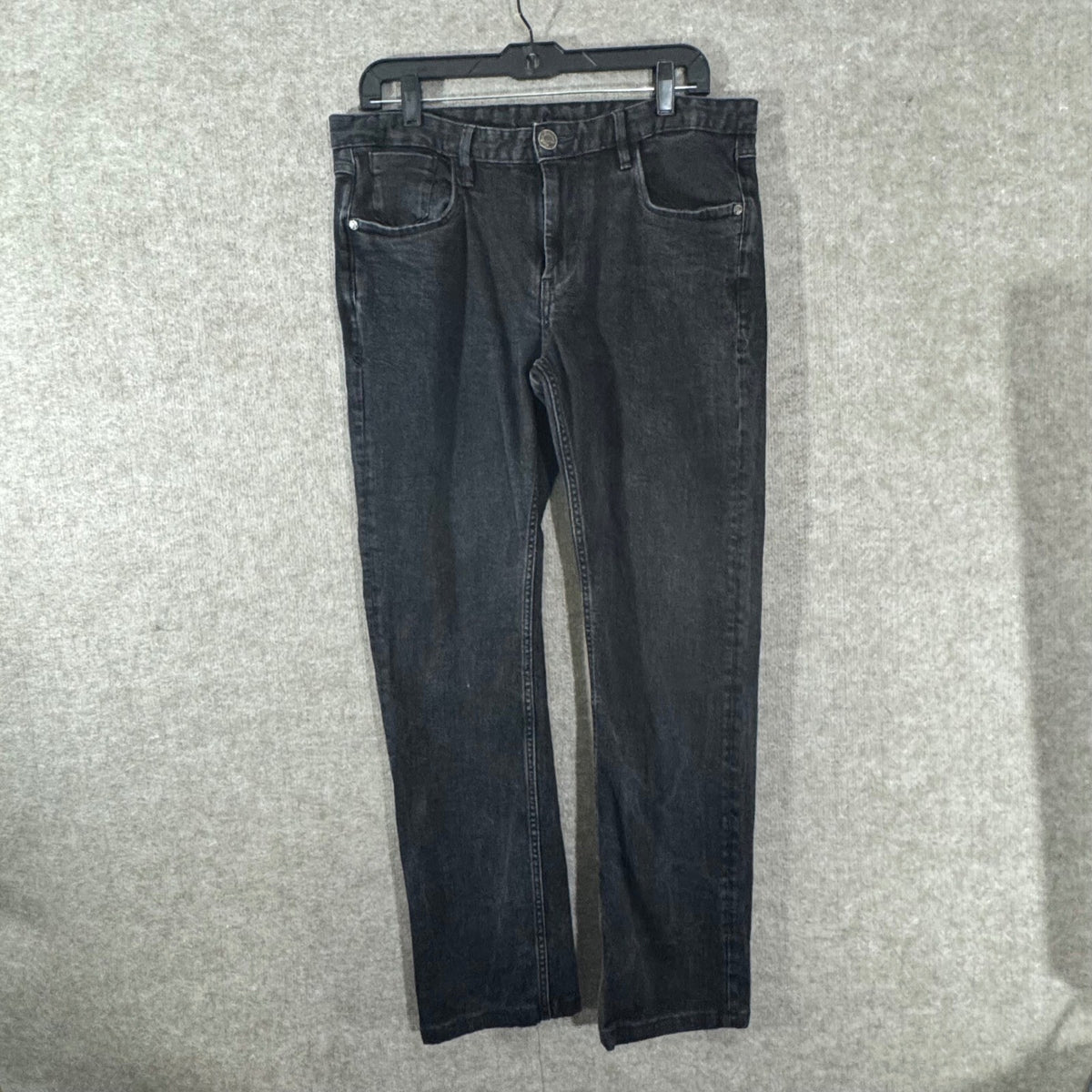 Robert Graham Slim Jim Jeans Mens 34 Black Denim Slim Fit Designer Casual