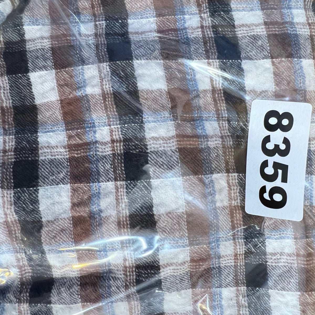 La Camicia Plaid Blouse Womens 42 Gingham Button Back Lightweight Country