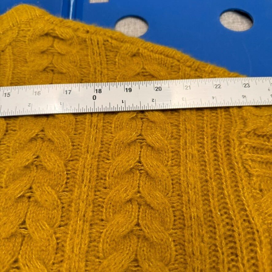 So Yummy Sweater Co XS Mustard Sustainable Recycled Fiber Sweater Chunky Knit