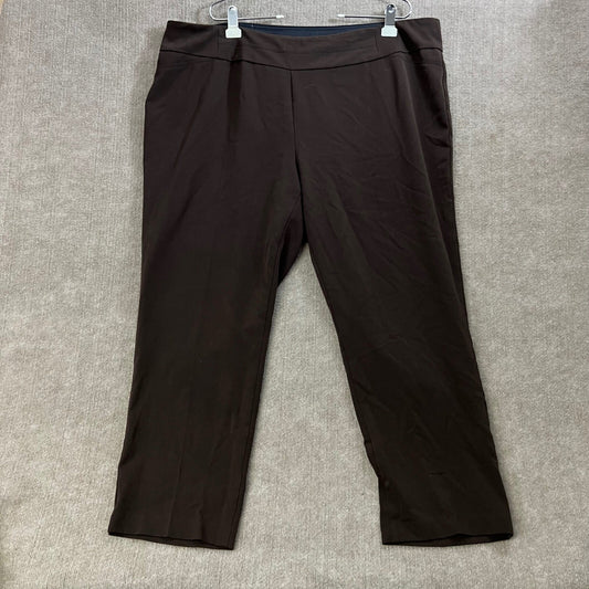 Investments Women's Brown Dress Pants, Size 22W S, Career, Office, Work