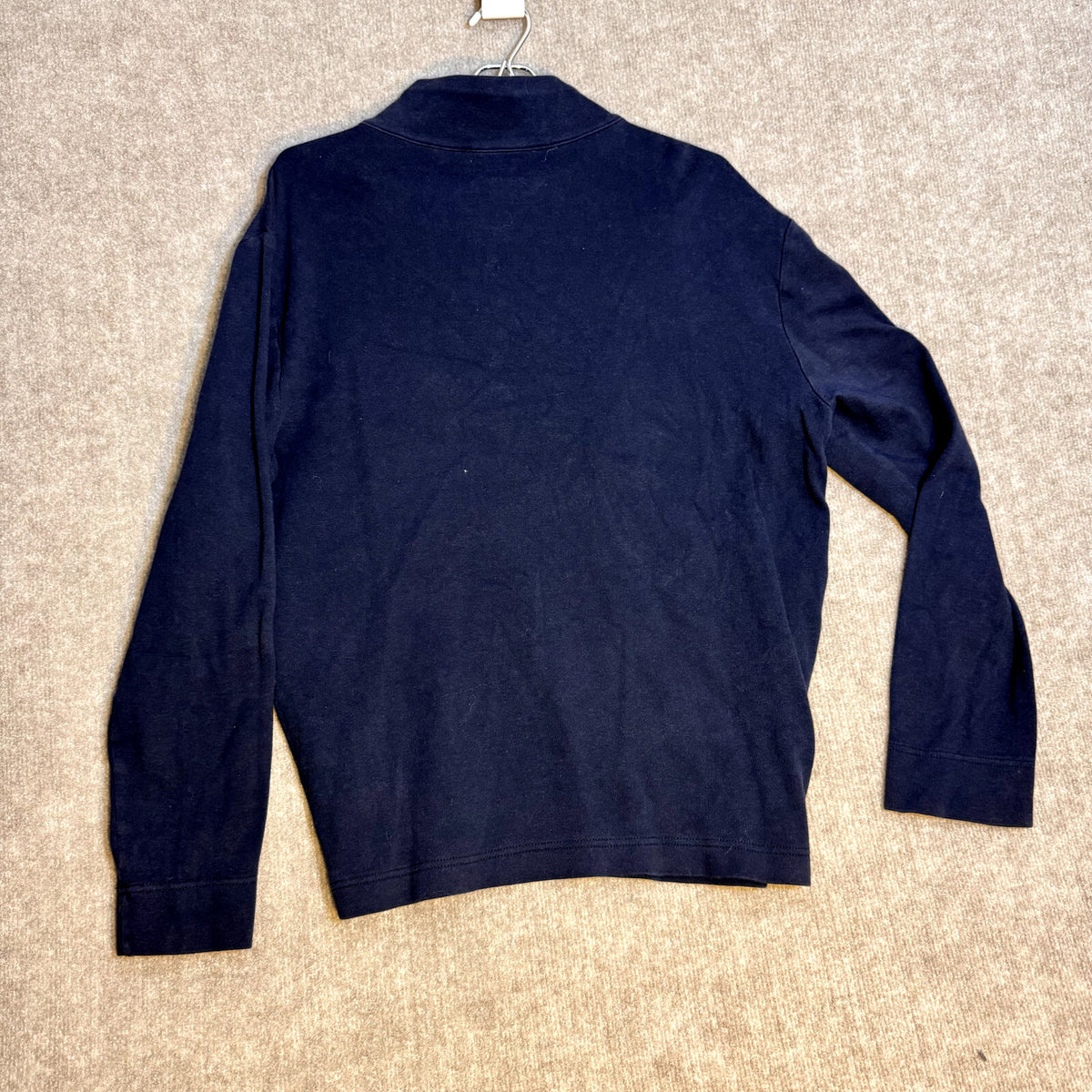 Banana Republic Lg Men's 1/4 Zip Collared Sweatshirt Navy Preppy Cozy Casual