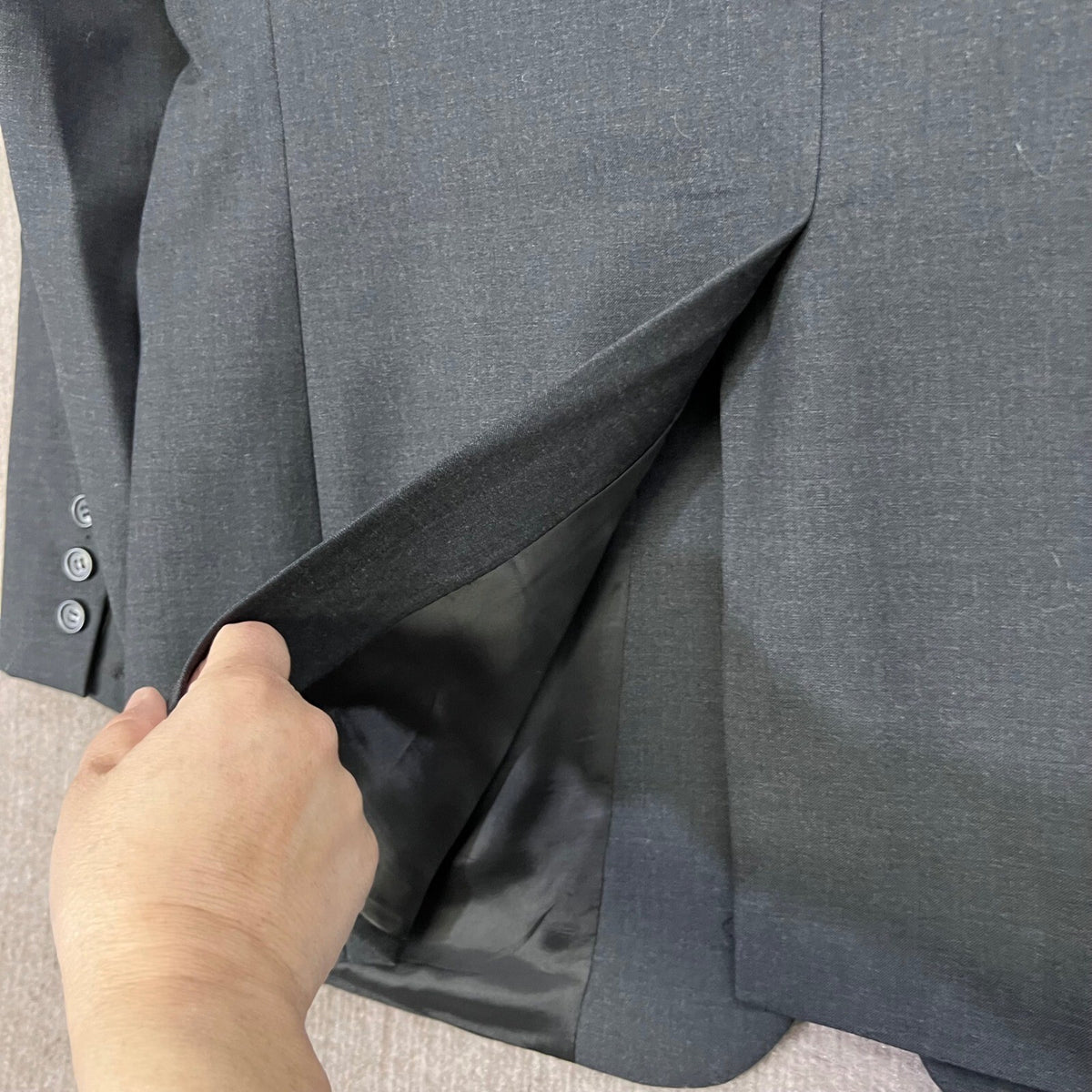 Brooks Brothers Brooksease Sport Coat Blazer 40R Wool Blend Gray Two Button