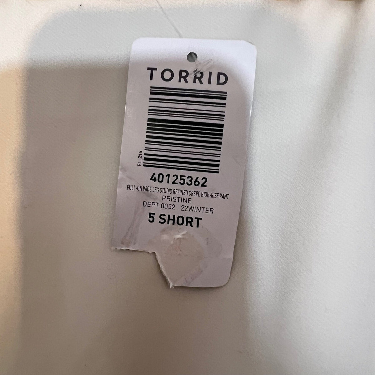 Torrid Wide Leg Studio Refined Crepe High-Rise Pants Womens 5S Pristine White