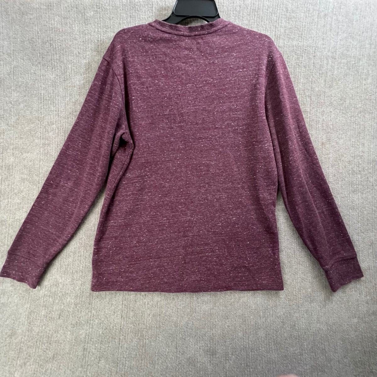 01.ALGO Performance Henley Shirt Long Sleeve Quick Dry Moisture Wicking Maroon L