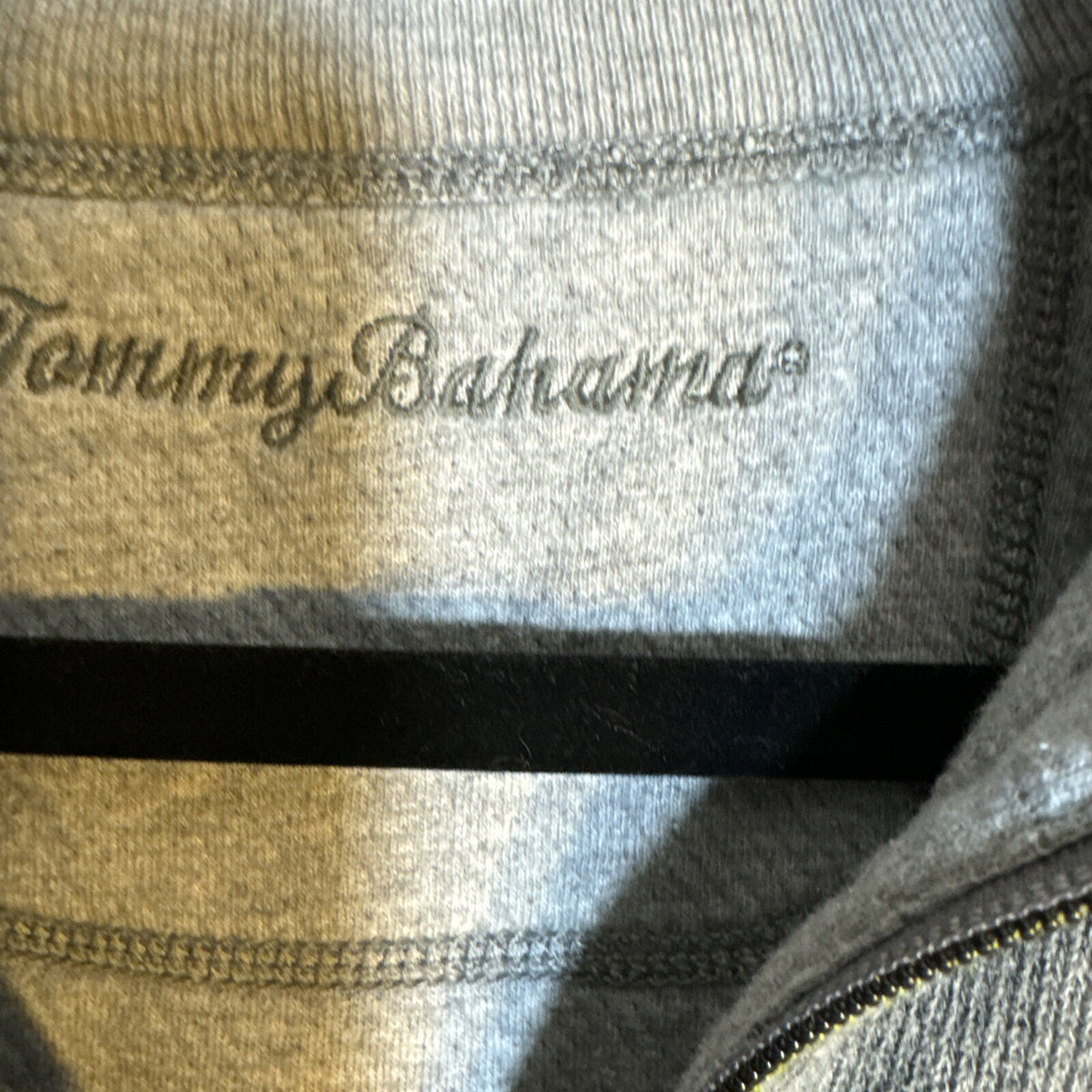 Tommy Bahama Sweatshirt Mens L Grey  Reversible 1/4 Zip Mock Neck No Tags