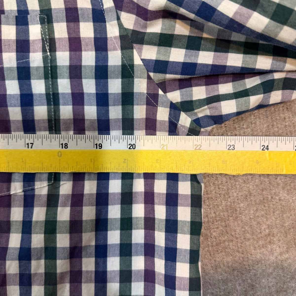 Dockers Button Down Shirt Mens Large Multicolor Gingham Plaid Casual Preppy