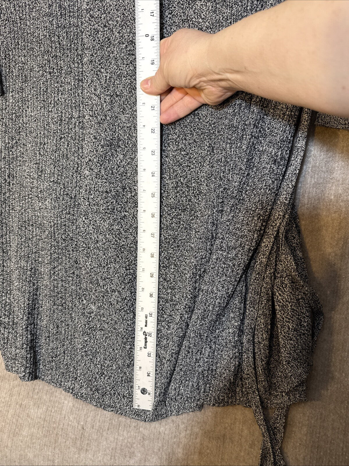 Clio Duster Cardigan Women Small Gray Short V-Neck Silk Blend Button Up