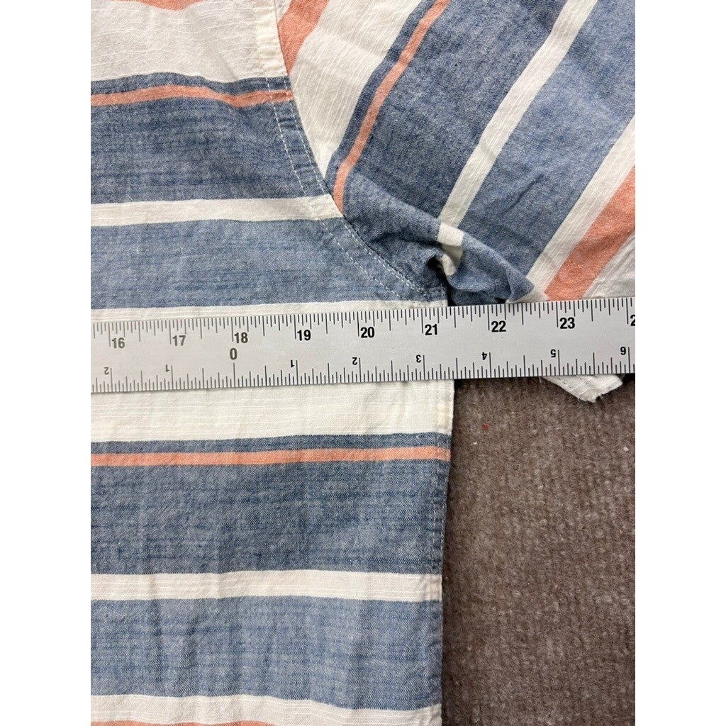 Ocean Current Mens Large Striped Shirt Short Sleeve Button Down Casual