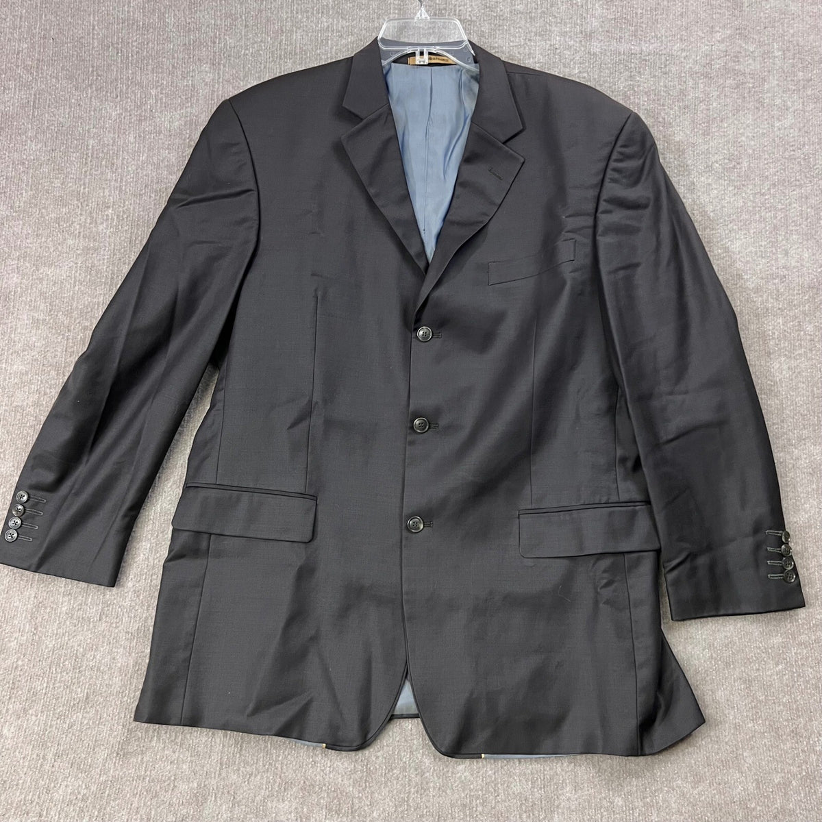 Giorgio Cosani 46L Wool Cashmere Blazer 3 Button Double Vent Jacket Office Wear