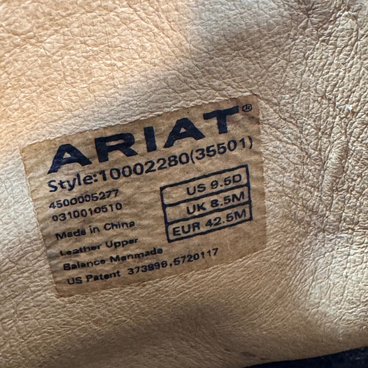 Ariat Heritage Roper Boots Mens 9.5 Black Leather Western Cowboy Farm Work