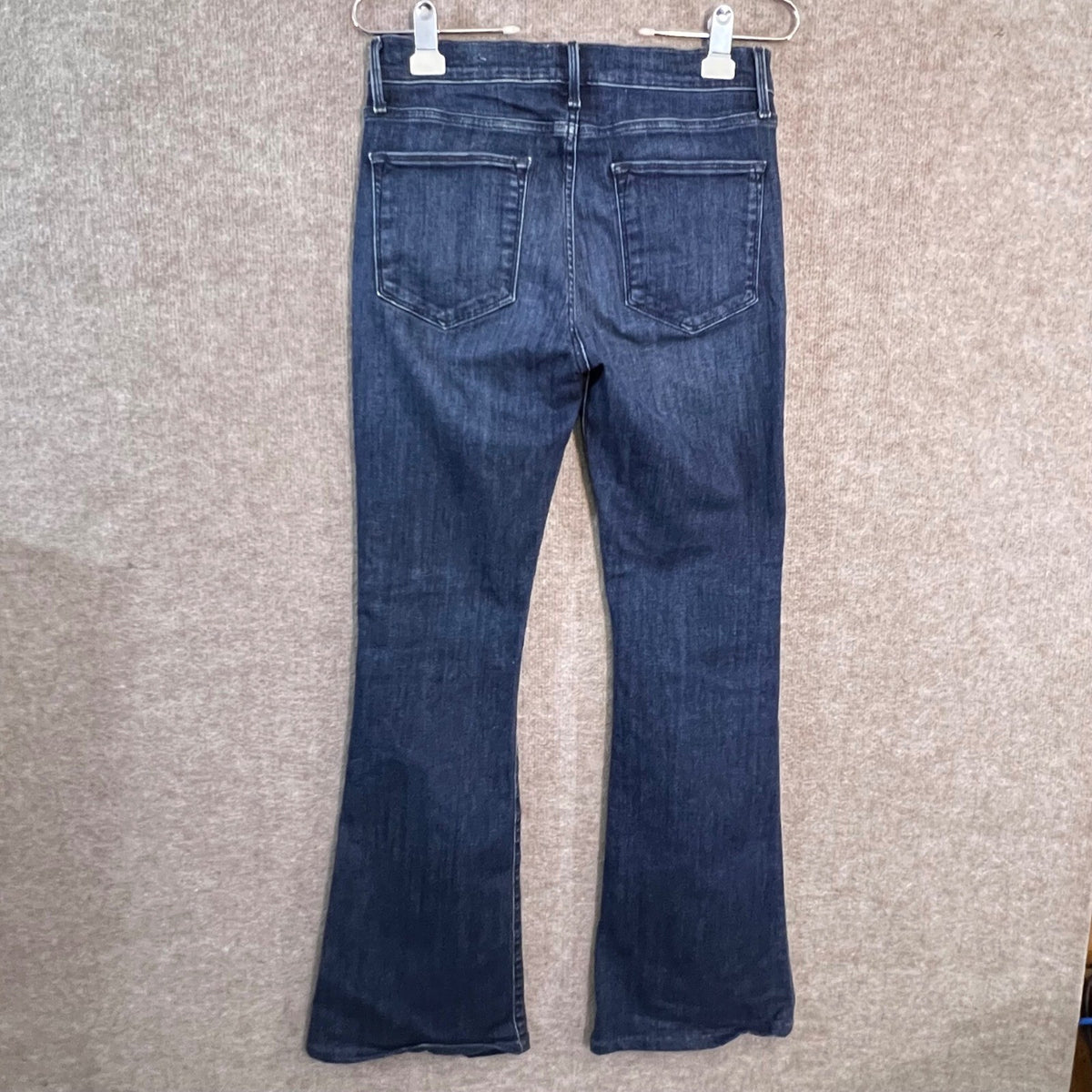FRAME Le High Flare Jeans Womens 28 Dark Wash High Rise Stretch Denim Boho Chic