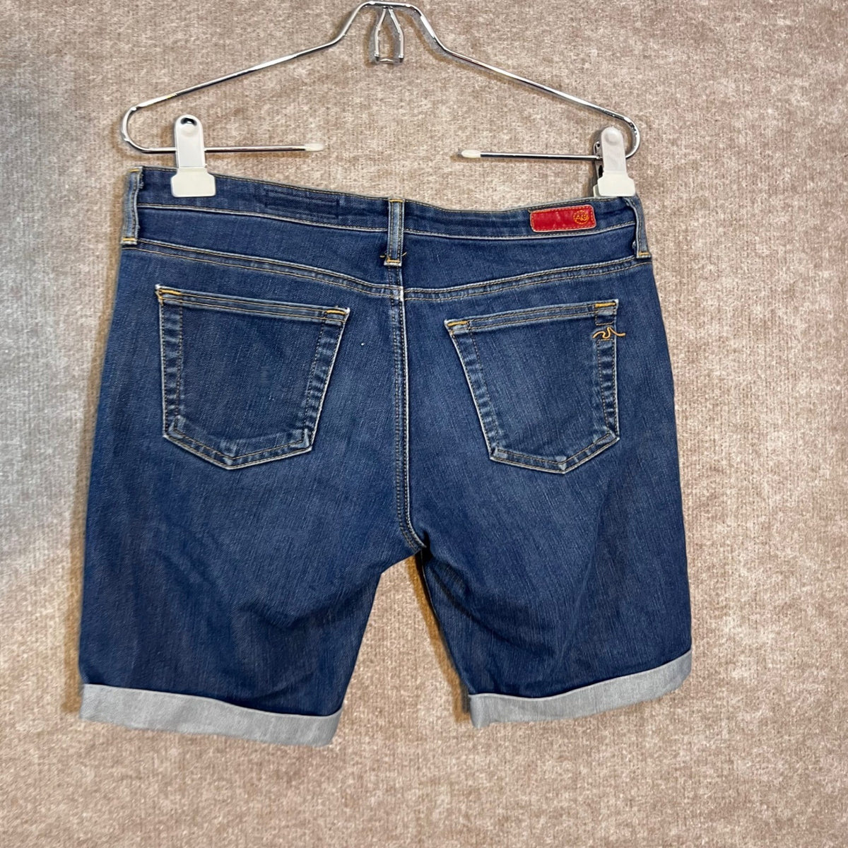 AG Adriano Goldschmied Denim Shorts Women 29 The Stilt Roll-Up Dark Wash Casual