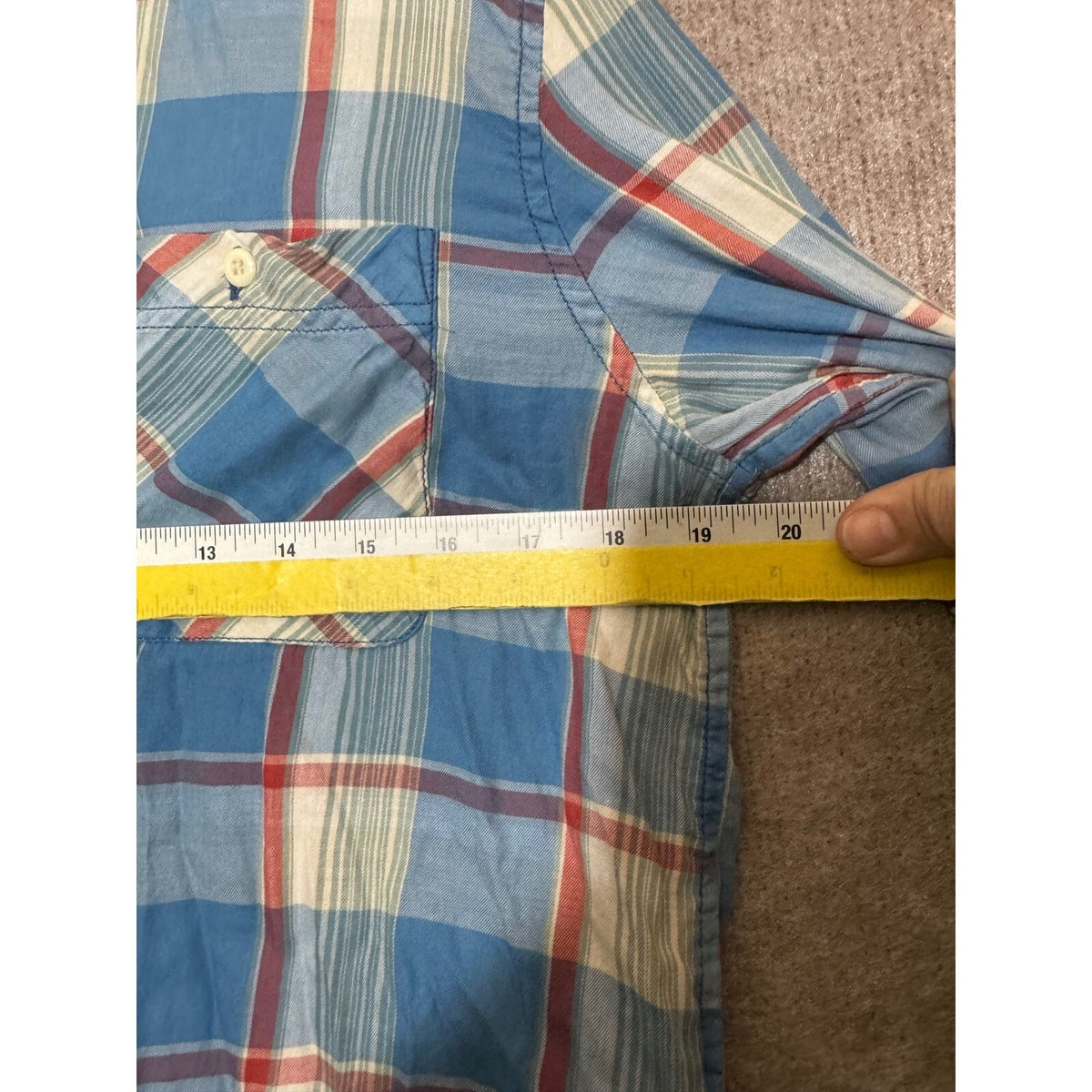 Denim & Supply Ralph Lauren Plaid Shirt Womens Large Blue Utility Workwear