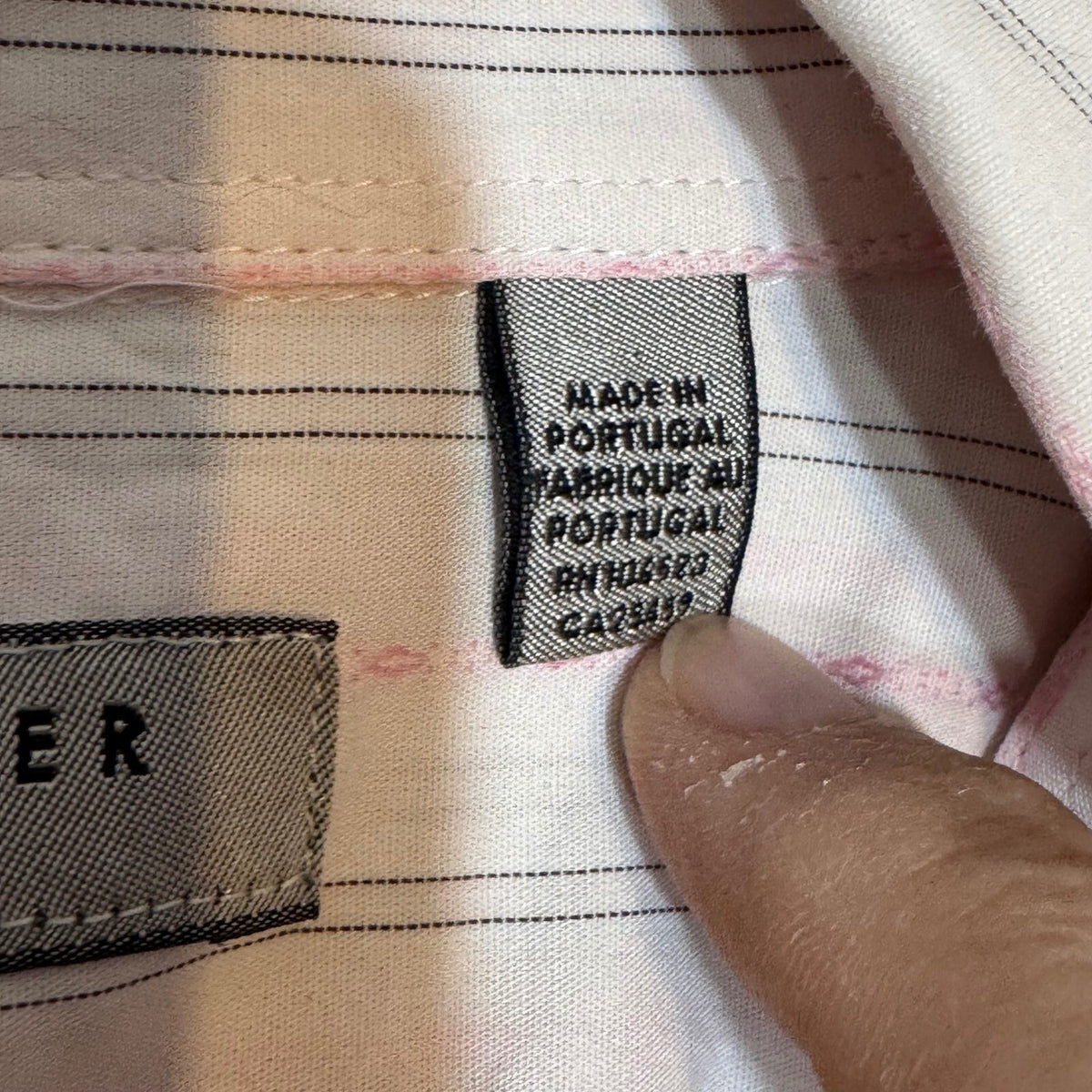 Ted Baker London Button Up Shirt Mens 3 Pink Striped Long Sleeve Cotton Preppy
