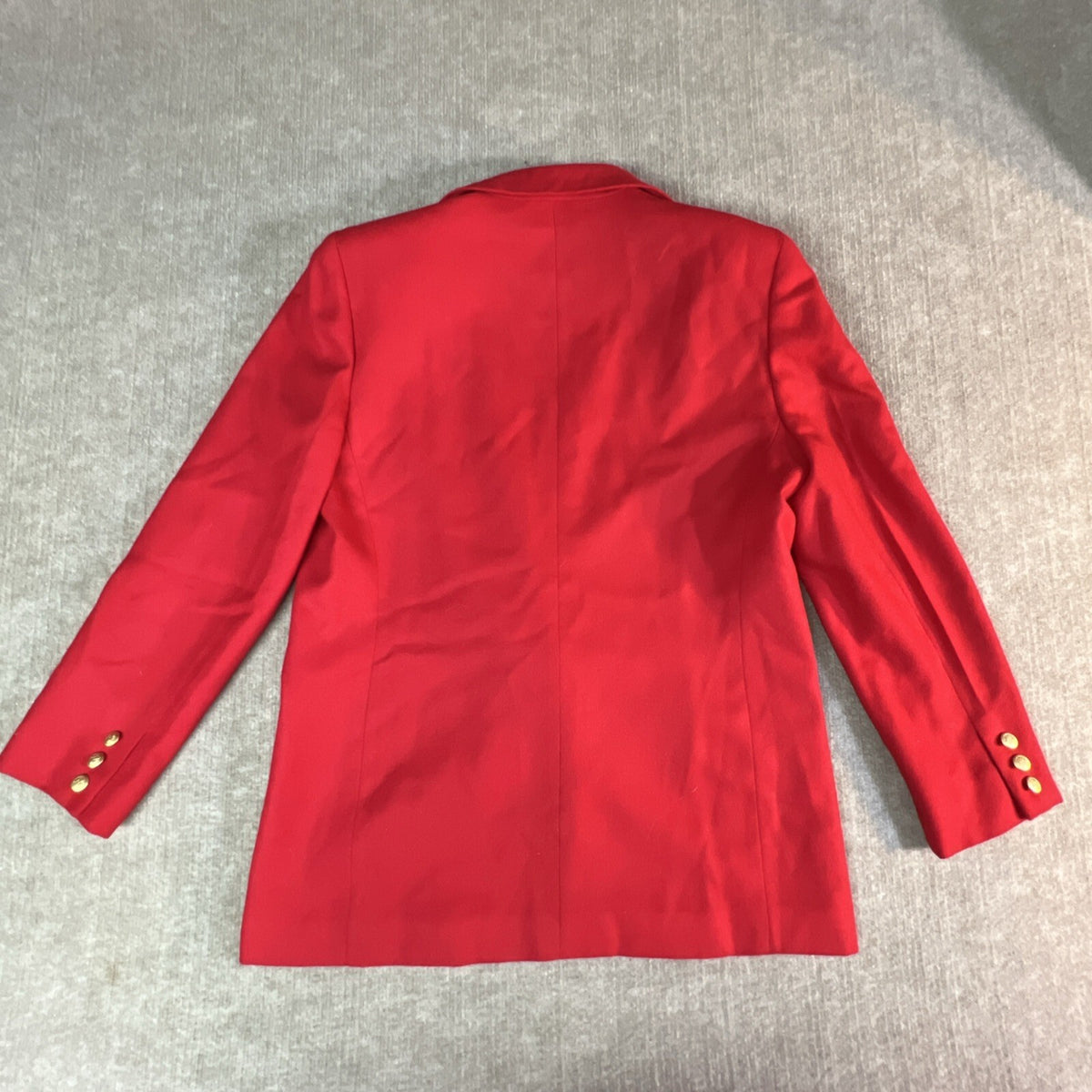 Vintage Pendleton Wool Blazer Red Gold Buttons Size 10 Preppy Heritage Academia