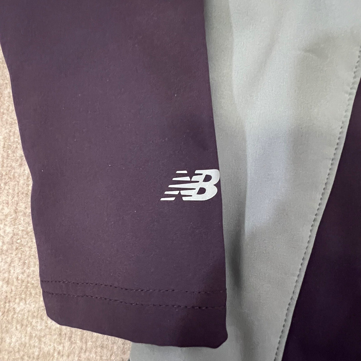 New Balance Womens Full Zip Jacket Purple Gray Athletic Running Small S