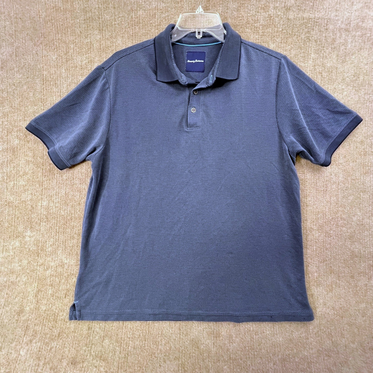Tommy Bahama Men's Gray Polo Shirt Short Sleeve Golf Casual