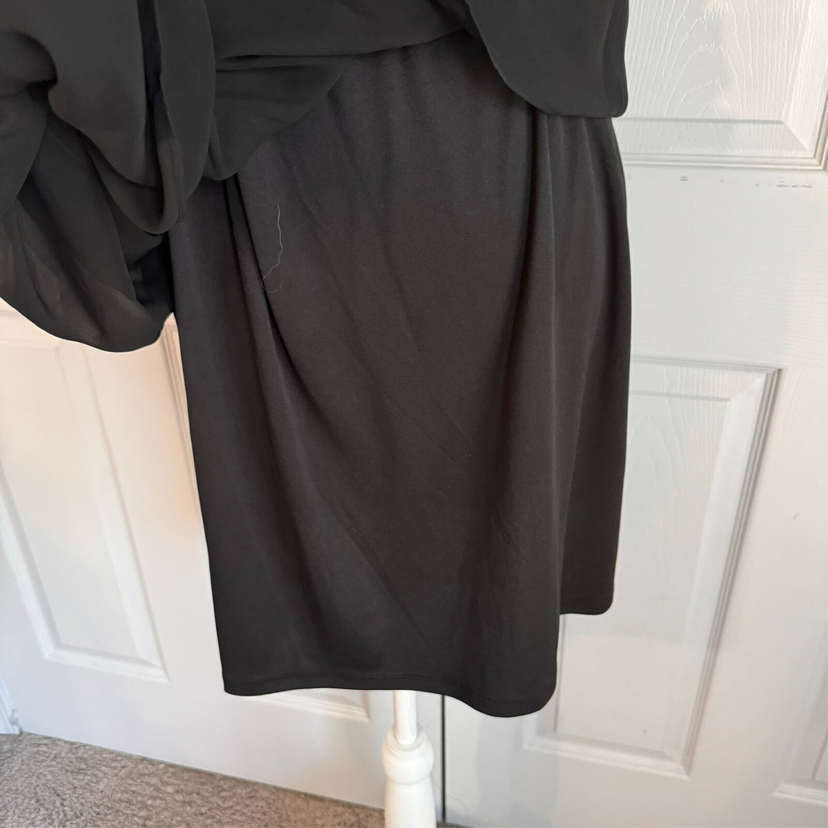 NWT Julia Jordan Sz 14 Black Sheer High Low Halter Sleeveless Chiffon Crochet