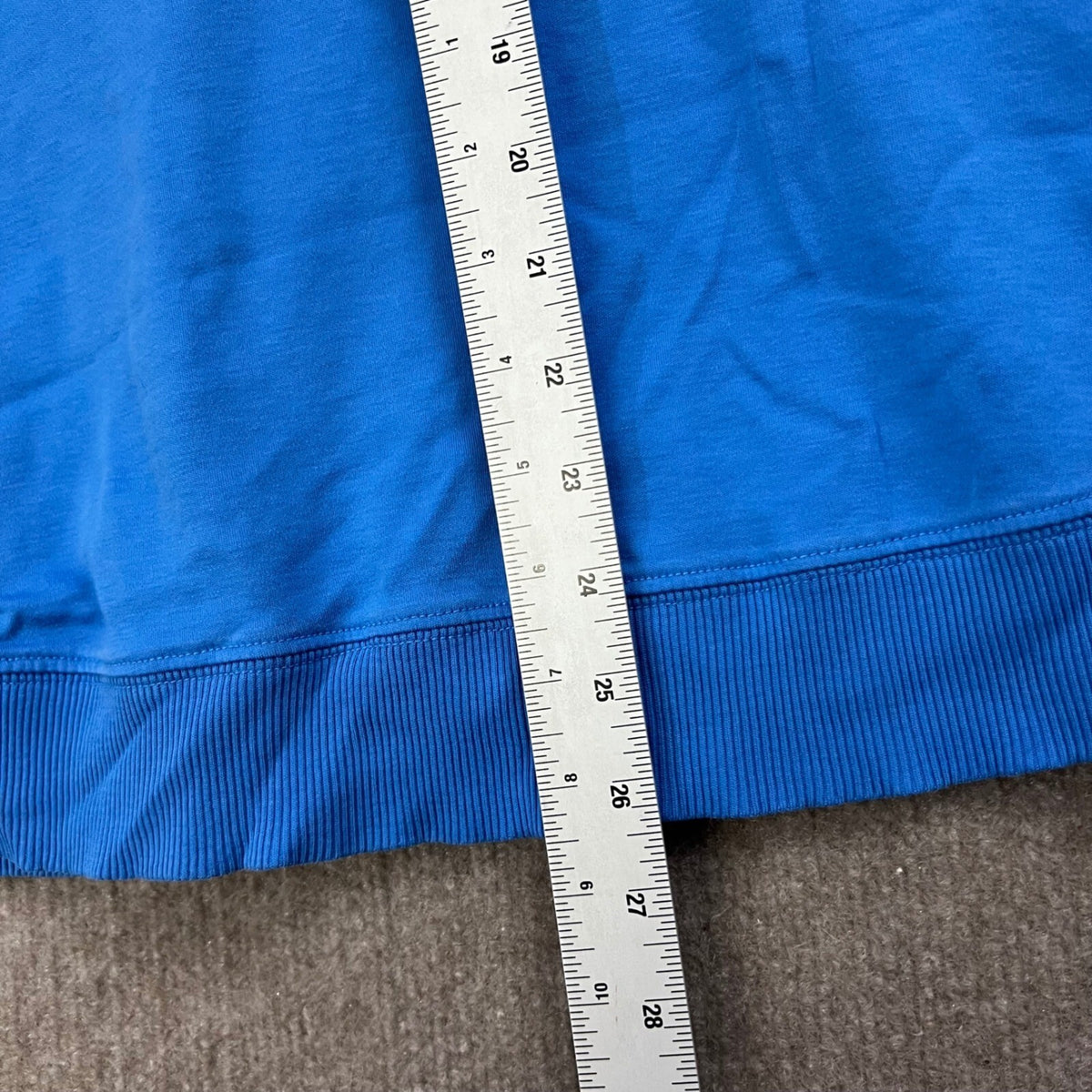 L.L.Bean Blue Supima Cotton Cowl Neck Long Sleeve Tunic Top L-REG