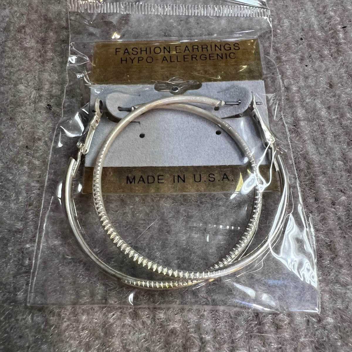 Unbranded Hoop Earrings OS Silver Tone Hypoallergenic Large Classic