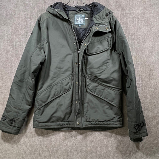 L SPIEWAK & SONS Men's Olive Green Hooded Utility Jacket Size M