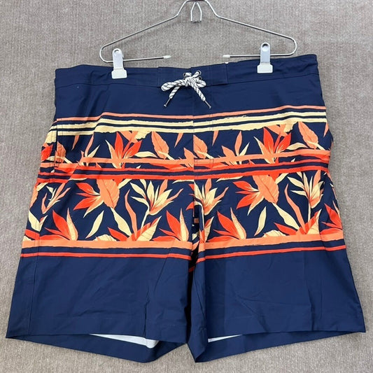 Sonoma Goods For Life XXL Board Shorts Swim Trunks Floral Print Navy Blue