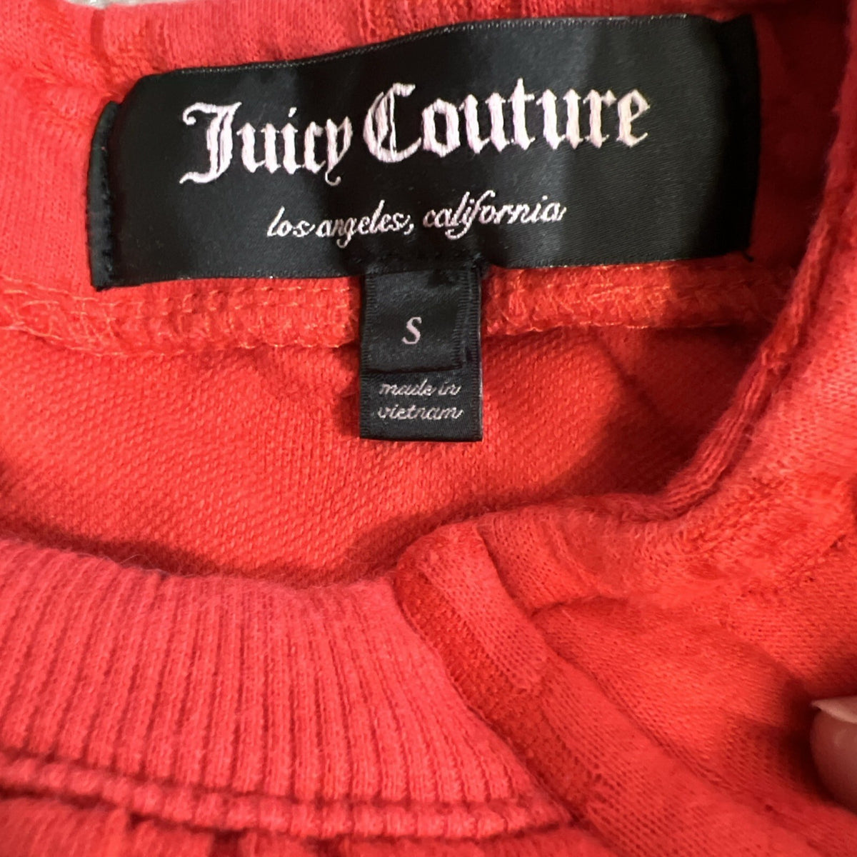 Juicy Couture Tomato Short Sleeve Pullover Top Small Textured Y2K Style