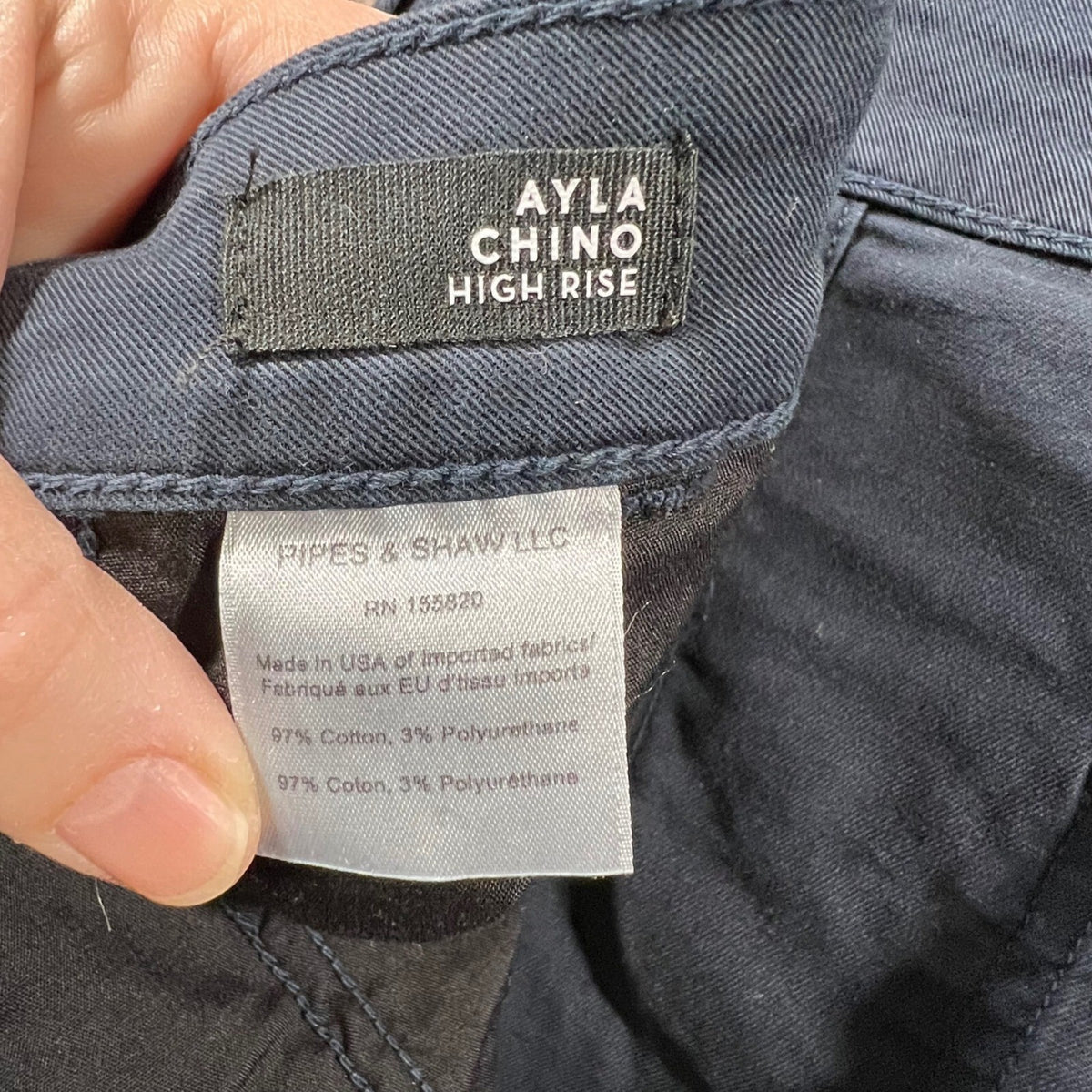 Veronica Beard Jeans Ayla High Rise Chinos Sz 28 x 26 Blue High Rise Minimalist
